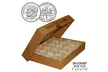 25 or 50 Coin Capsules - Airtight Direct-Fit Holders with Case (All Sizes) - Second Medium