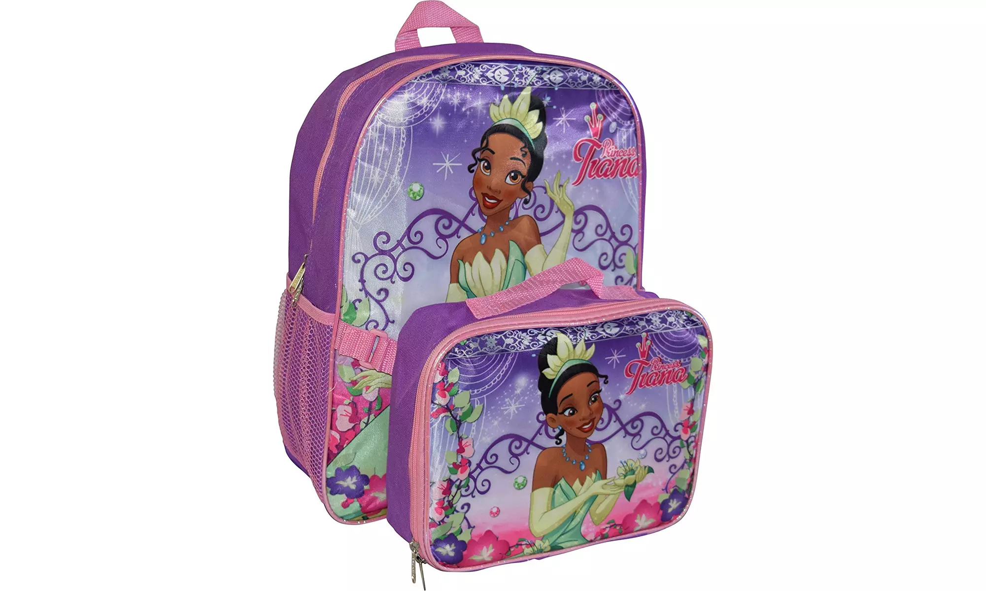 Princess Girl's Tiana 16" Backpack W/ Detachable Lunch Box - Primary Image