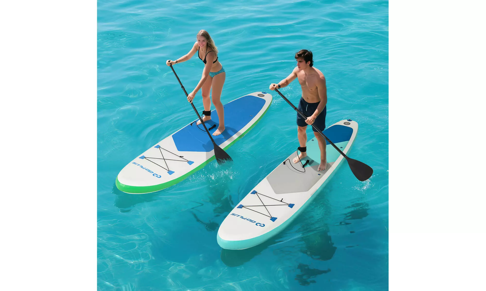 Goplus 11' Inflatable Stand Up Paddle Board whth Accessories Paddle Hand Pump