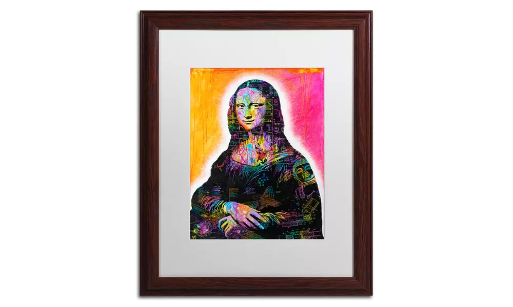Dean Russo 'Mona Lisa' Matted Wood Framed Art - Second Medium