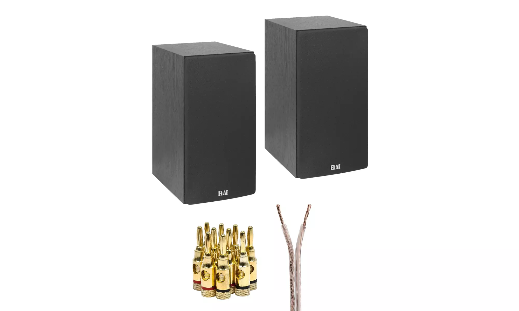 ELAC Debut 2.0 B5.2 Bookshelf Speakers (Pair) with Speaker Wire and Banana Plugs - Primary Image