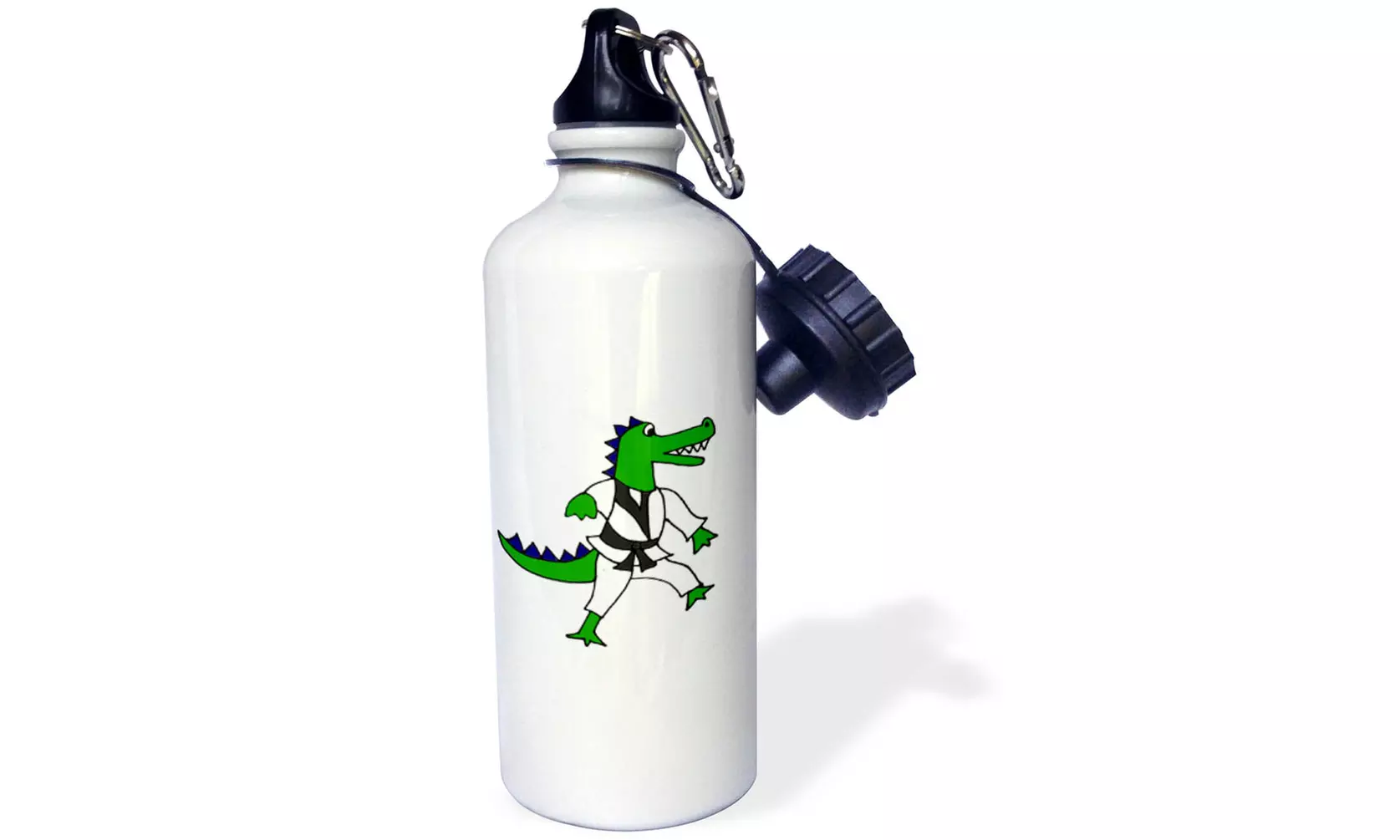  Water Bottle Funny Alligator doing Karate Original Art  - Primary Image