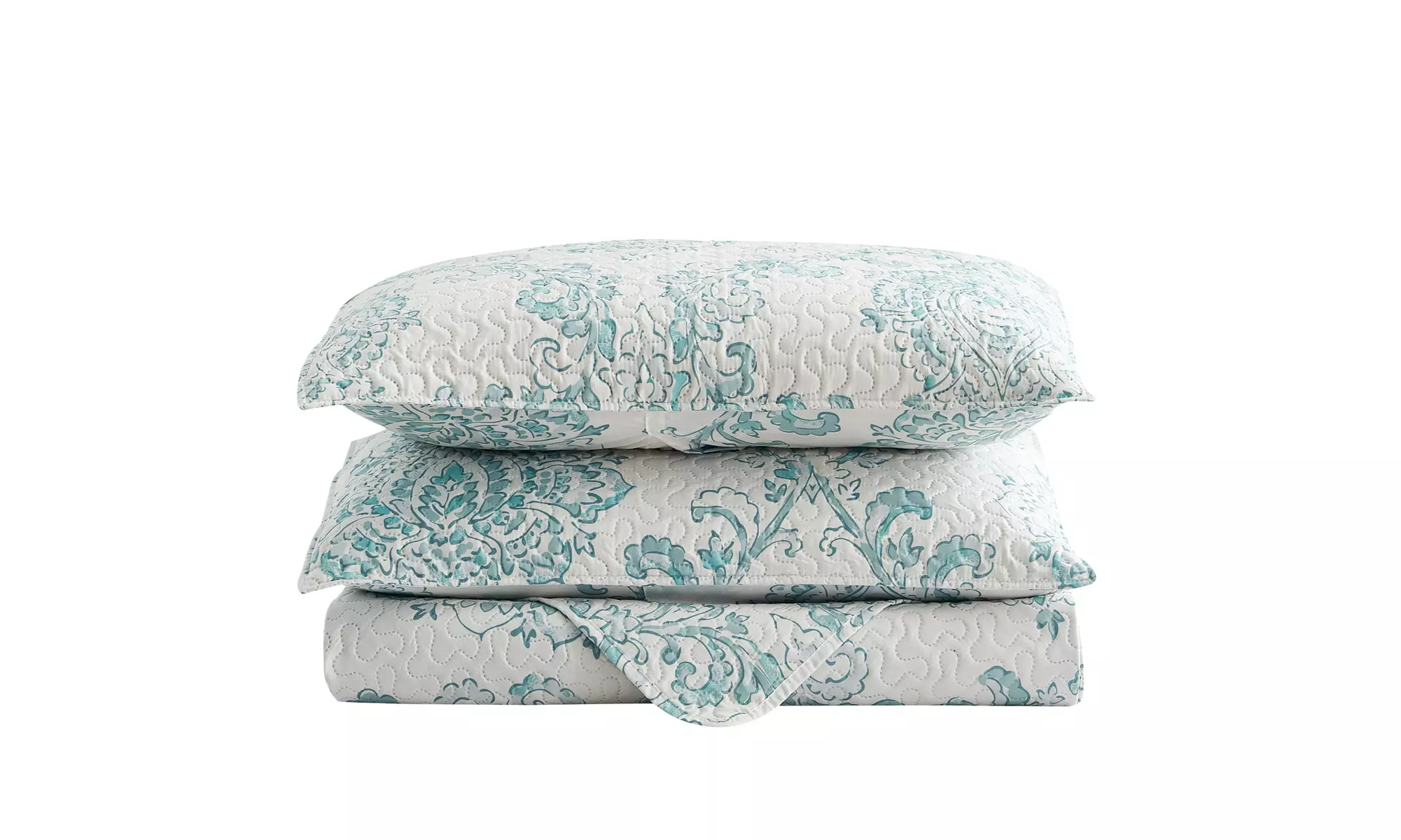 JML 3-Piece Reversible Quilt Set,Home Collection Printed Bedspread With 2 Shams
