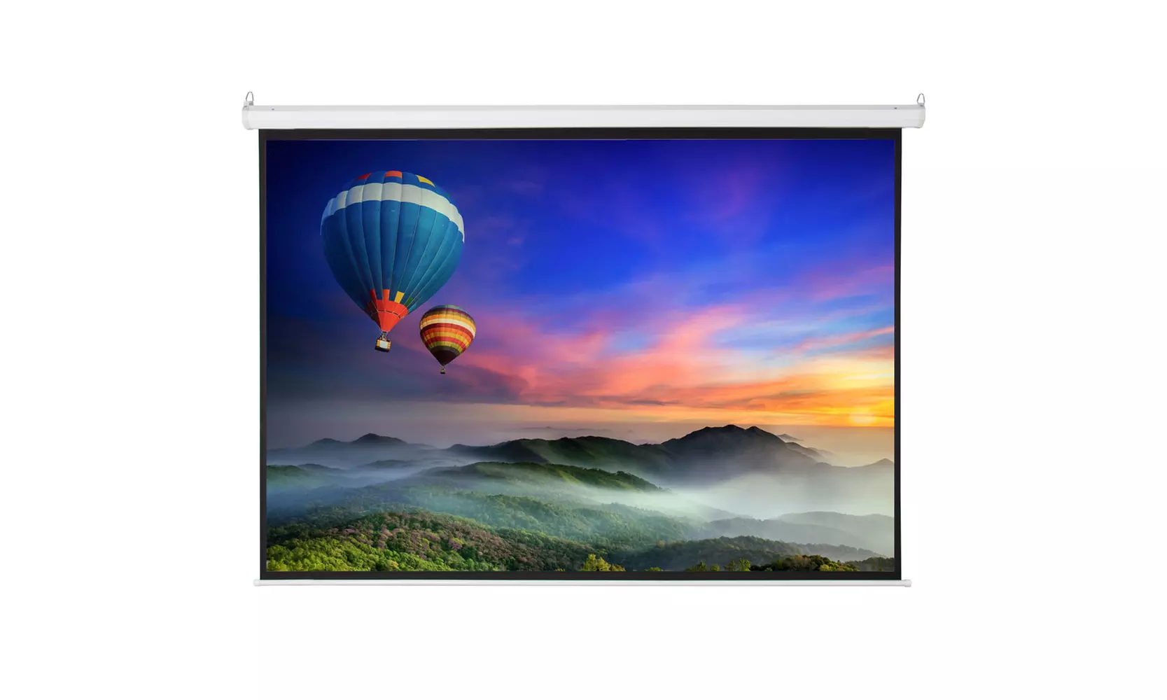 Manual Pull Down Projector Projection Screen Home Theater Movie(84''/100'') - Primary Image