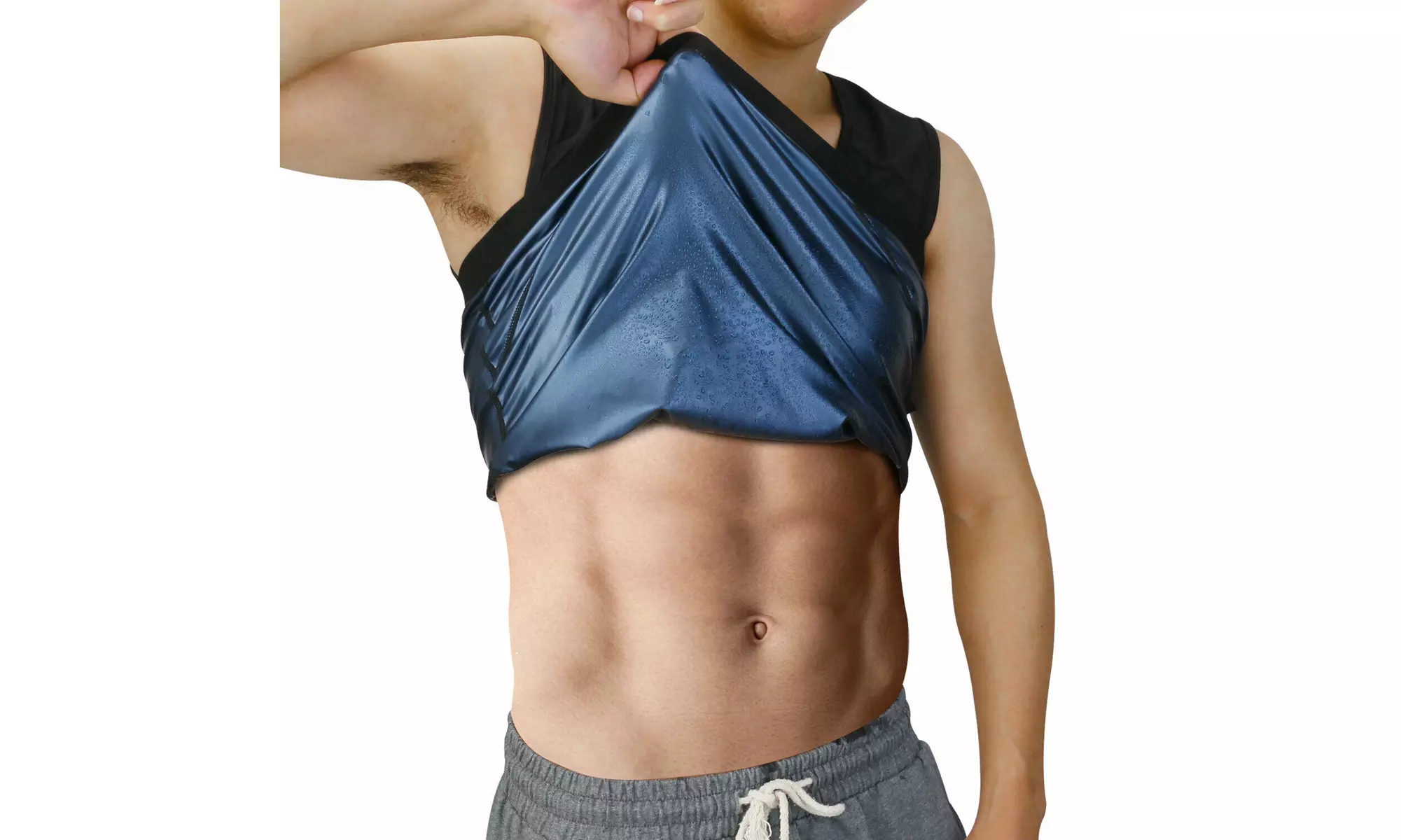 Men's Body Sweat Shaper Sauna Vest Slimming Compression Shirt Shapewear Thermal - Primary Image