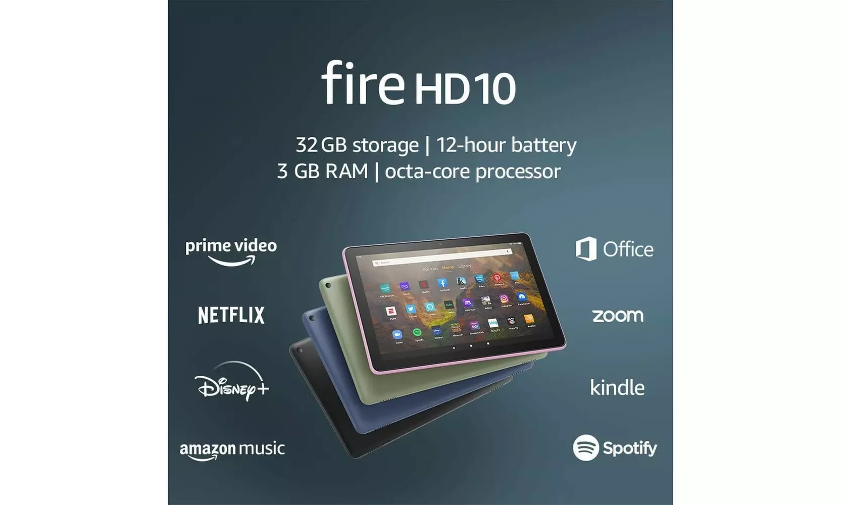 Fire HD 10 32GB 10.1" Tablet (2021) with Basic Accessories