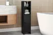 Costway Bathroom Storage Cabinet with Adjustable Shelf 1 Door & 2 Open Shelves - Second Medium
