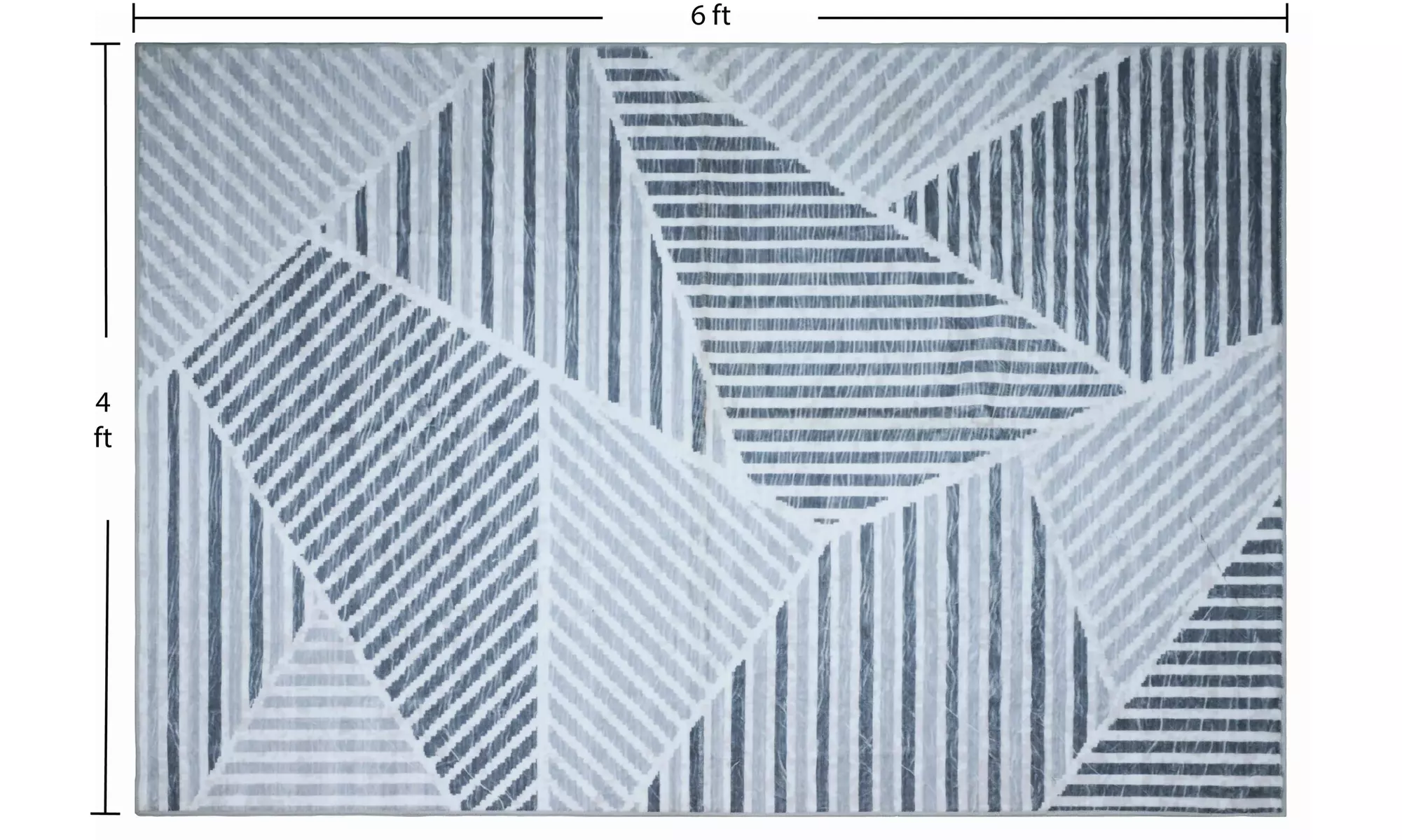 Bibb Home Washable Flannel Printed Area Rug with Latex Back