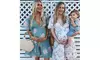 Bohemia Maternity Women's Printed Dress Ventilation Pregnant Chiffon Dresses