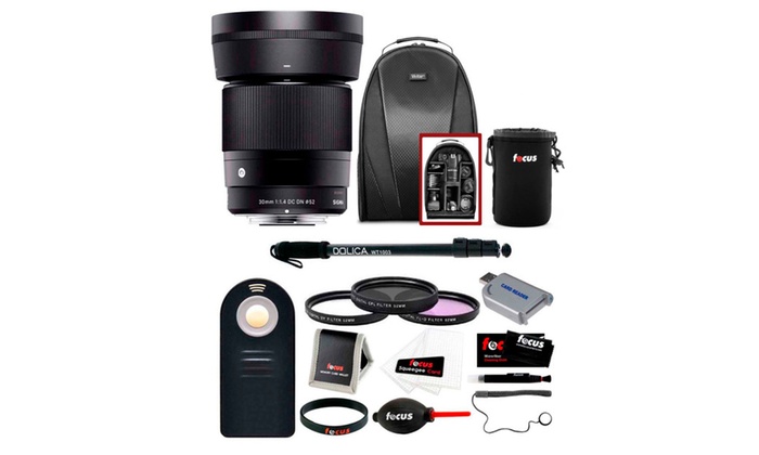 Sigma 30mm F 1 4 Dc Dn Lens For Sony E Mount W Bundle Groupon