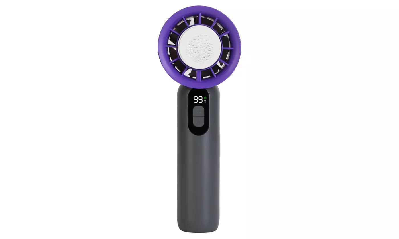iMounTEK 100-Speed Handheld Turbo Fan with Ice Cooler and LCD Display