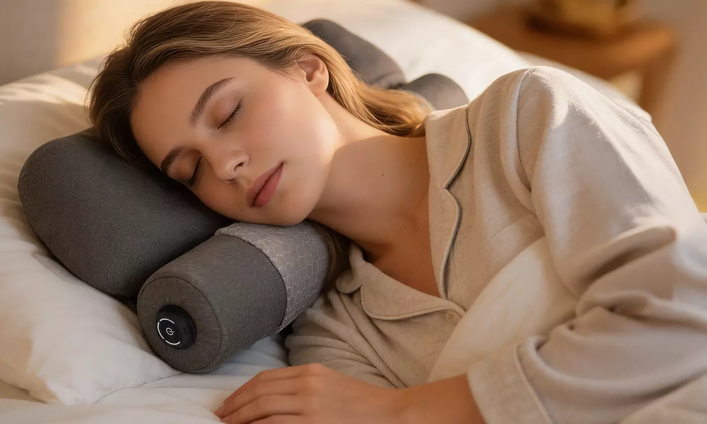 Massage Heated Neck & Lumbar Support Pillow Set