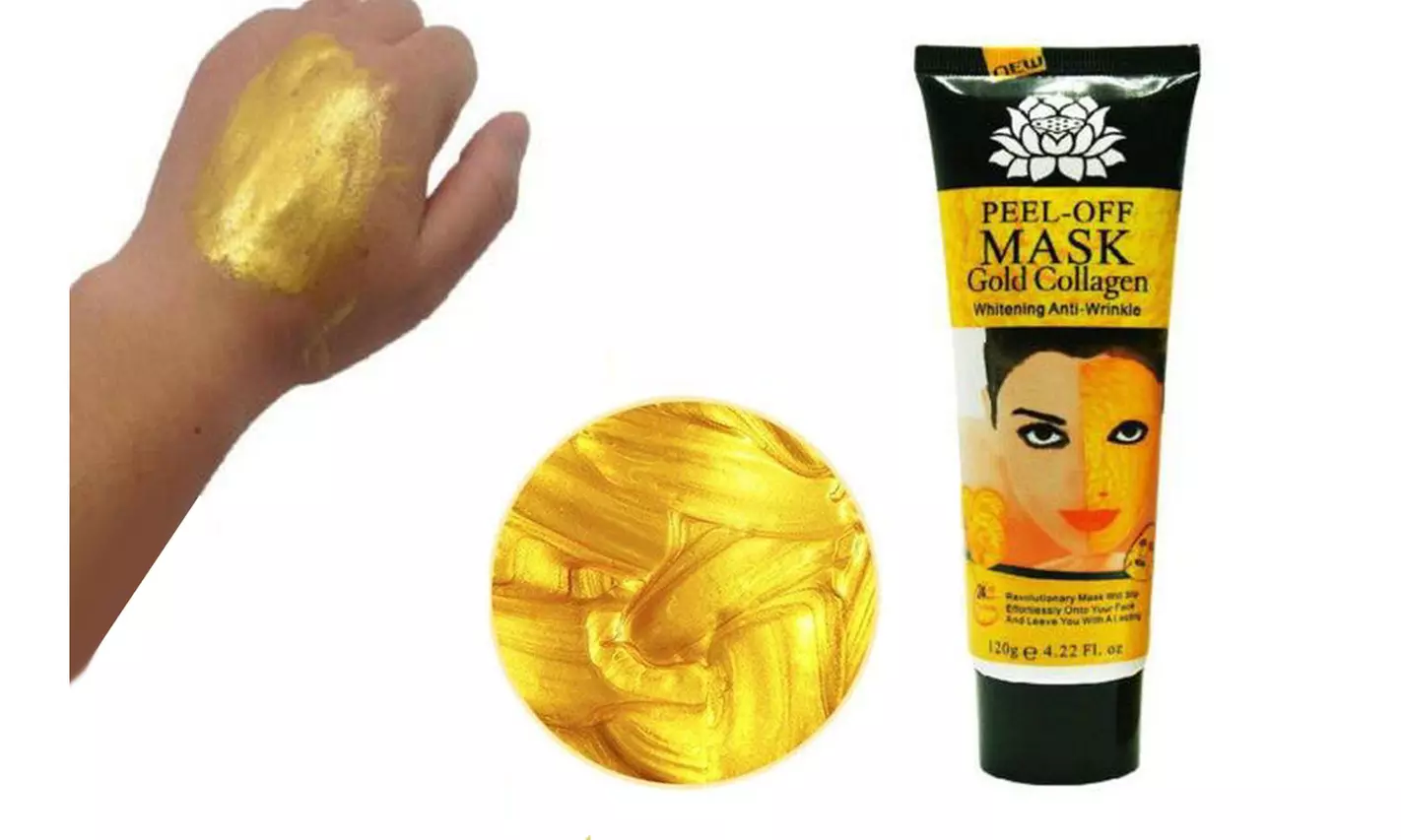 Great Anti-Wrinkle Gold Collagen Facial Face Mask Moisture Skin Care - Second Medium