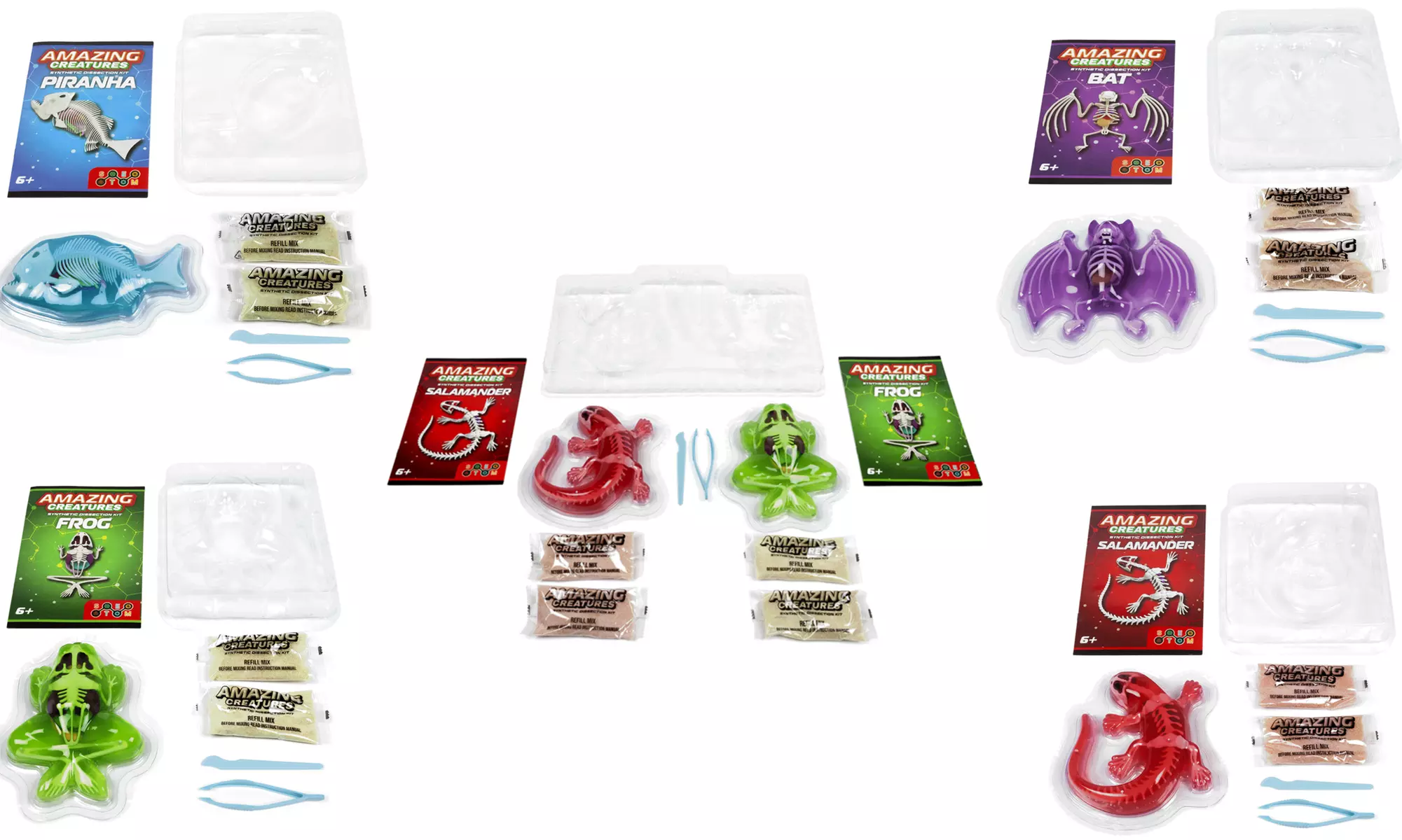 STEM Amazing Creatures Synthetic Dissection Kit - Bat, Frog, Piranha, Salamander - Primary Image