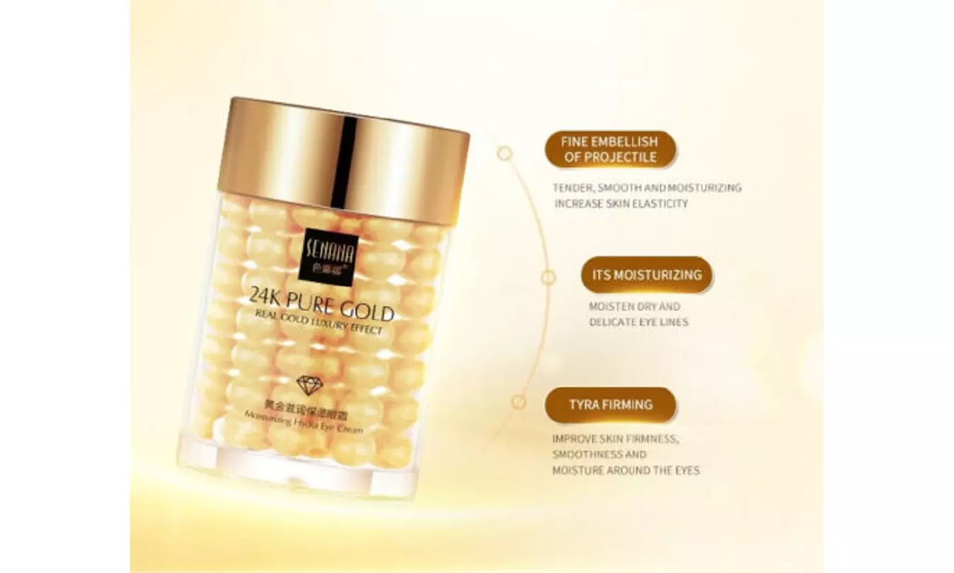 24K Gold Eye Cream Reduce Eye Bags , Puffiness Anti Wrinkle , Aging, Dark Circle