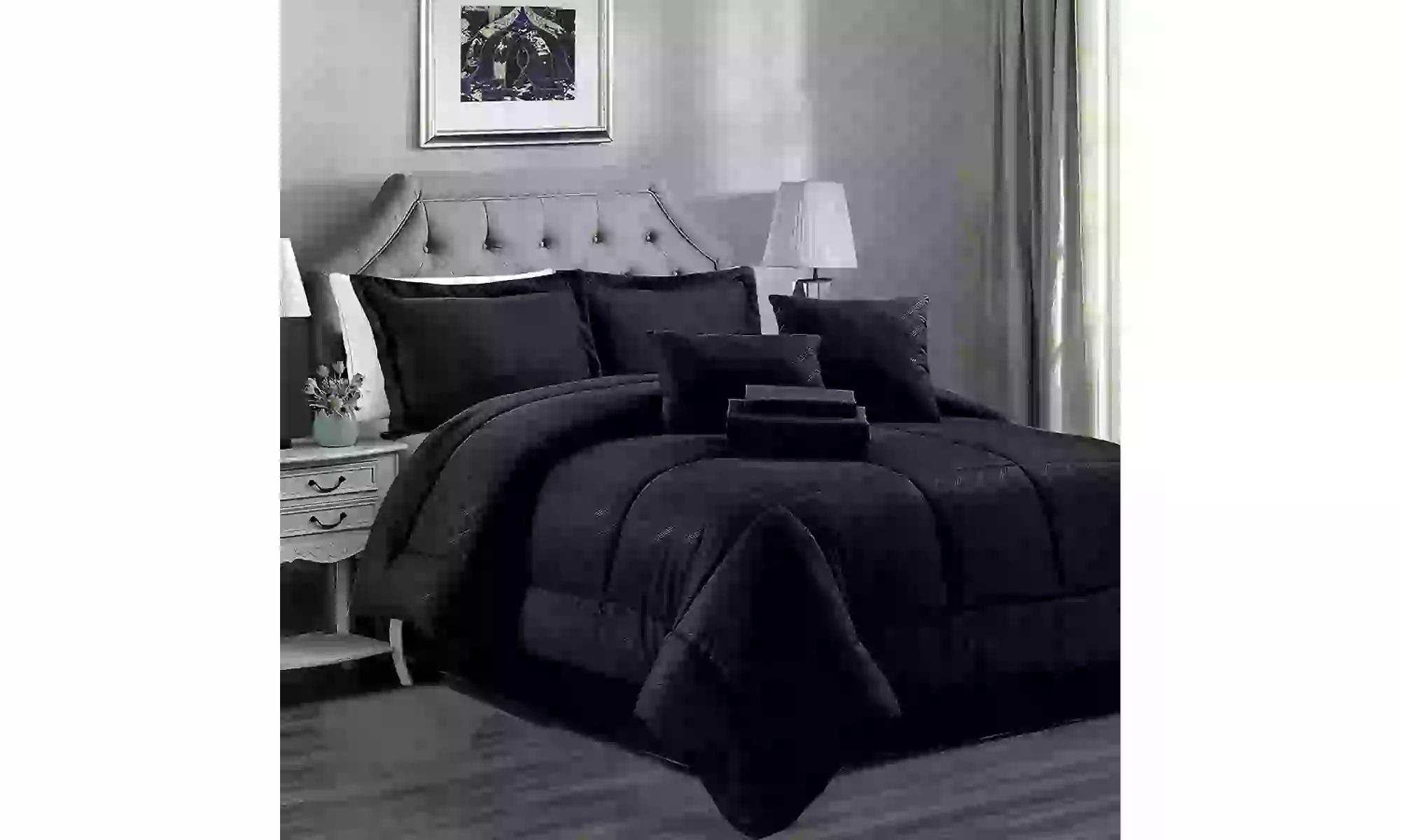 Soft Plaid Comforter And Sheet Set Bed in A Bag(8- or 10-Piece) - Primary Image