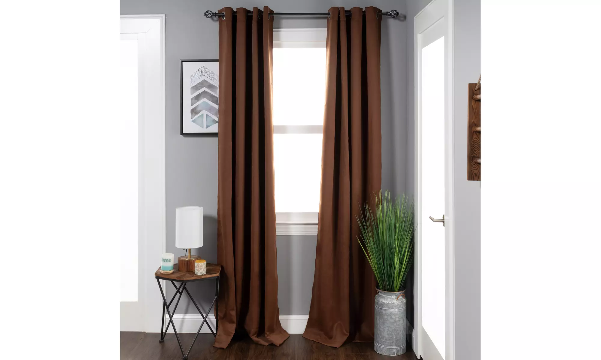 Superior Blackout Grommet Curtain Panel Set Room Darkening Curtains 52" x 108"