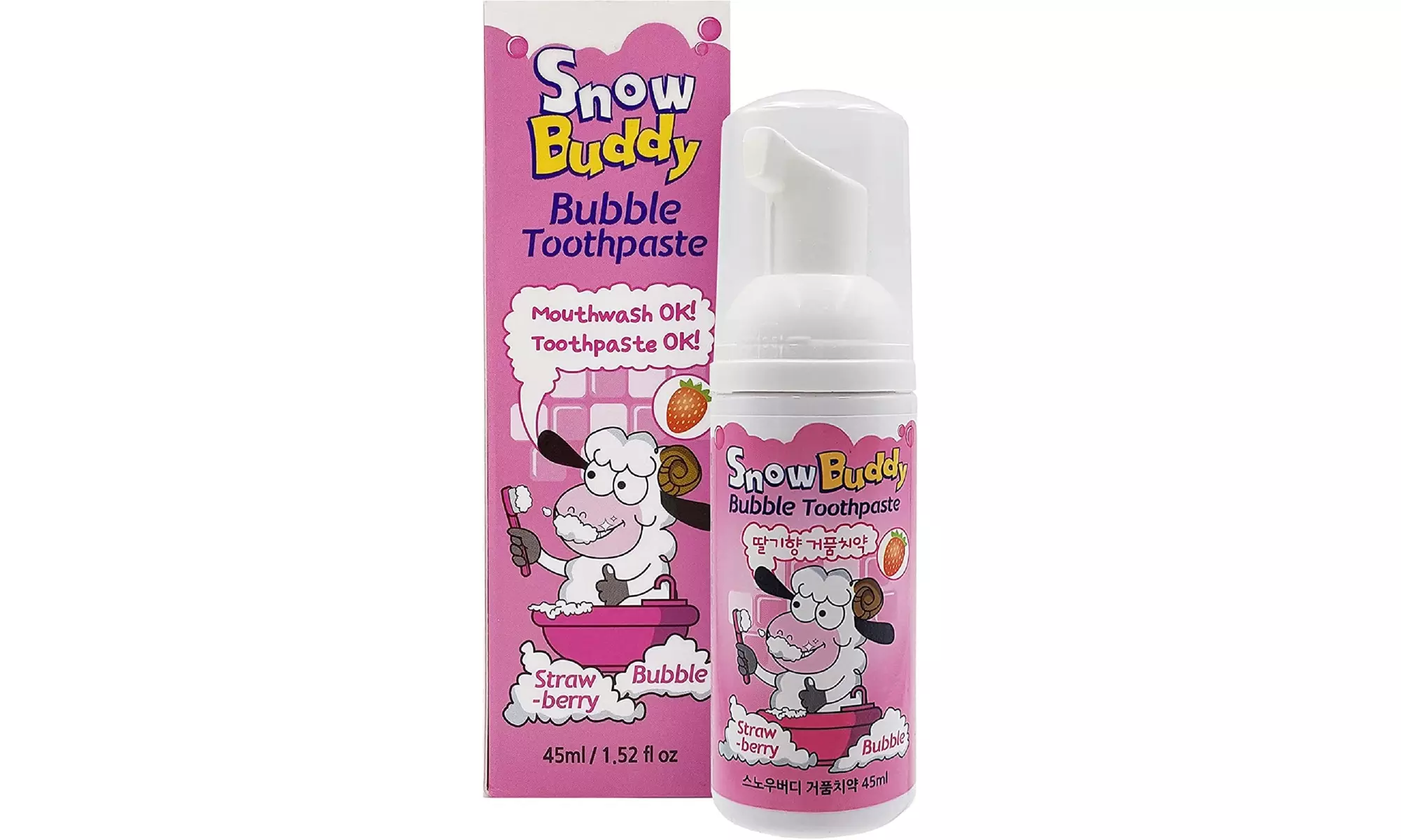 Kids Foam Toothpaste with Strawberry Flavor, Anti Cavity with Low-Fluoride, Foam - Primary Image