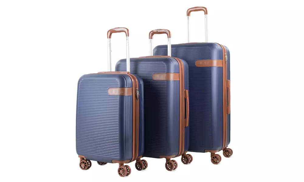 MK Belted Collection Expandable Hardside Spinner Luggage Set (3-Piece) - Primary Image