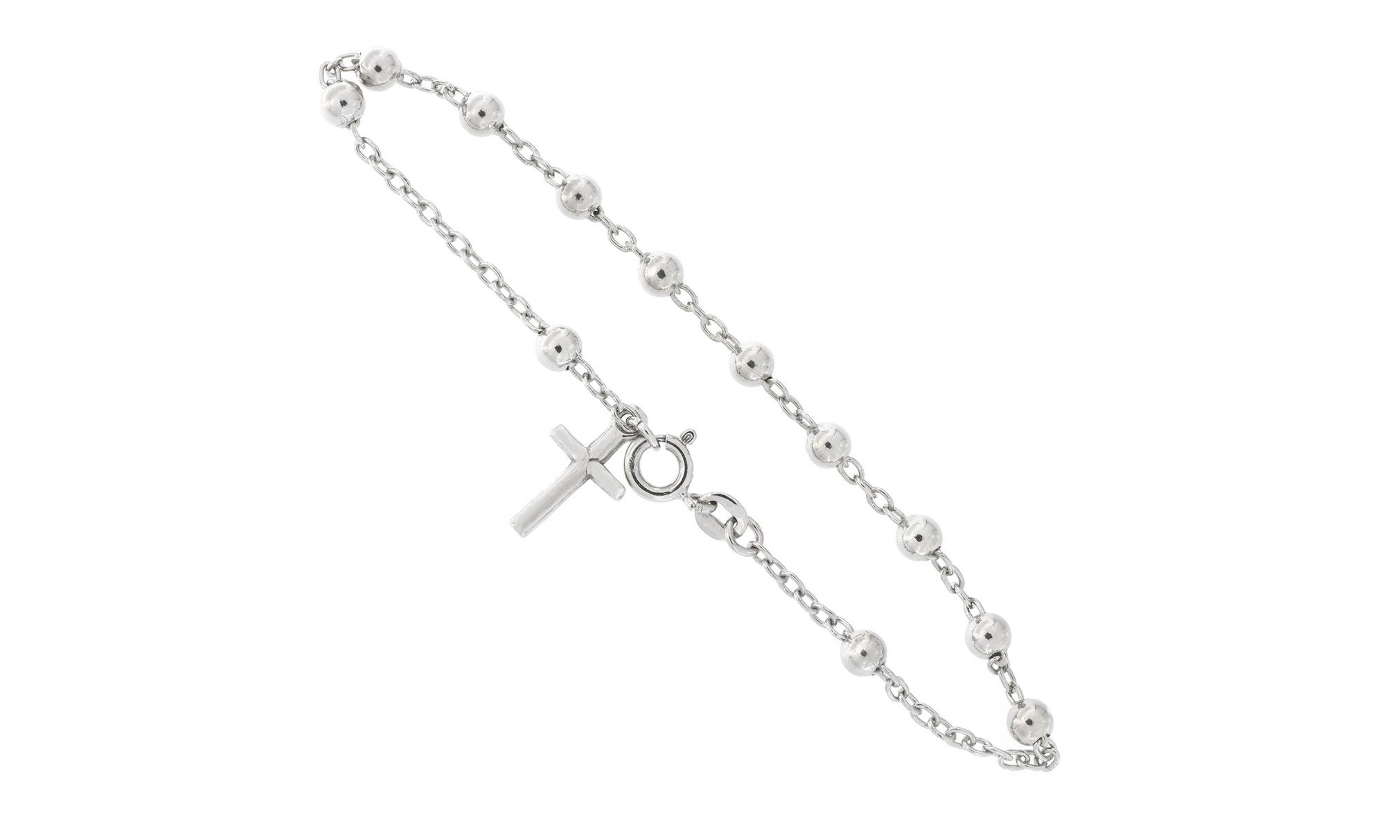 Italian Sterling Silver Rosary Bracelet