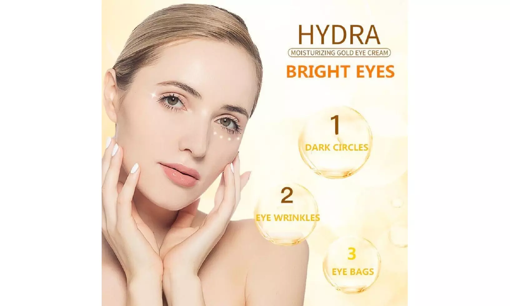 24K Gold Eye Cream Reduce Eye Bags , Puffiness Anti Wrinkle , Aging, Dark Circle