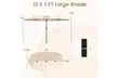 Costway 13ft Outdoor Double-Sided Table Umbrella with Optional LED Lights - Second Medium