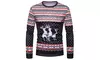 Christmas 3D Graphic Elk Printed T-Shirt Long Sleeves Pullover T-shirts For Mens