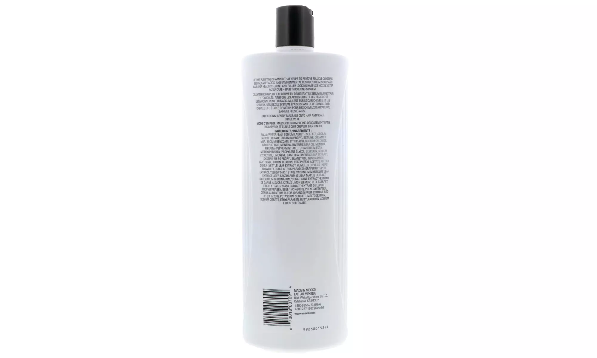 Nioxin Cleanser Shampoo and Scalp Therapy Conditioner Liter 33.8 oz Set Combo