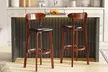 Costway Bar Stool with Curved Backrest & Footrest Counter Height Stools - Second Medium