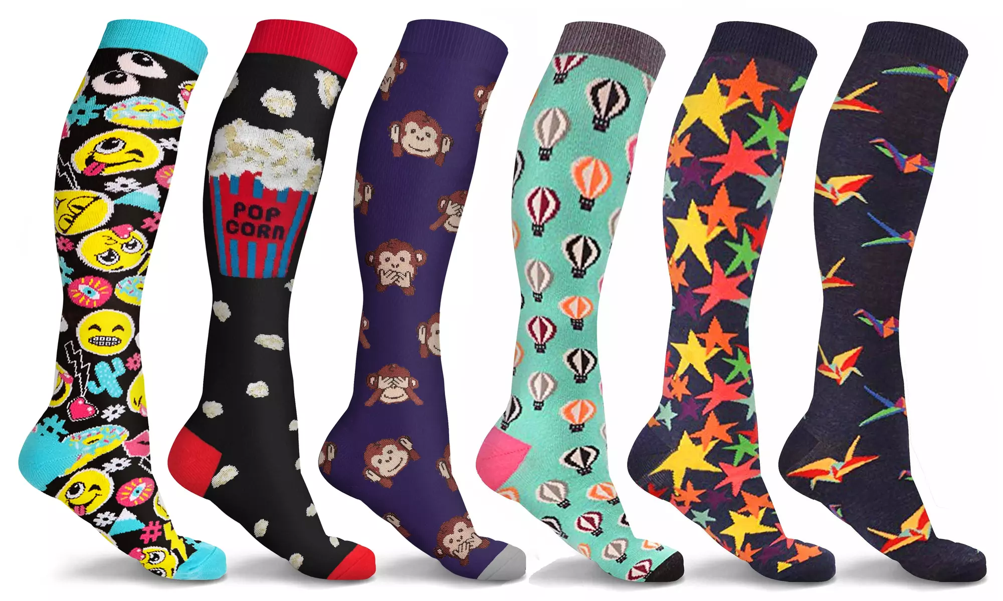 DCF Fun and Expressive Compression Socks (3-Pack) - Primary Image