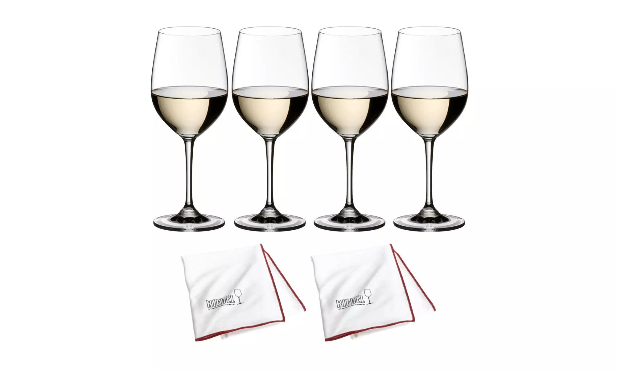 Riedel Vinum Viognier/Chardonnay Glass (Set of 4) with Two Polishing Cloths - Primary Image
