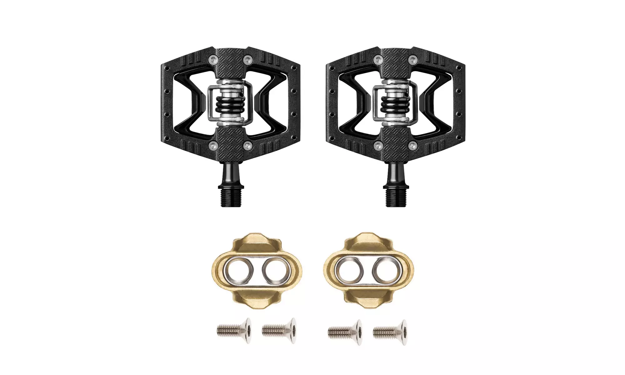 Crankbrothers Double Shot 3 Bike Pedals (Black/Black Pins) - Primary Image
