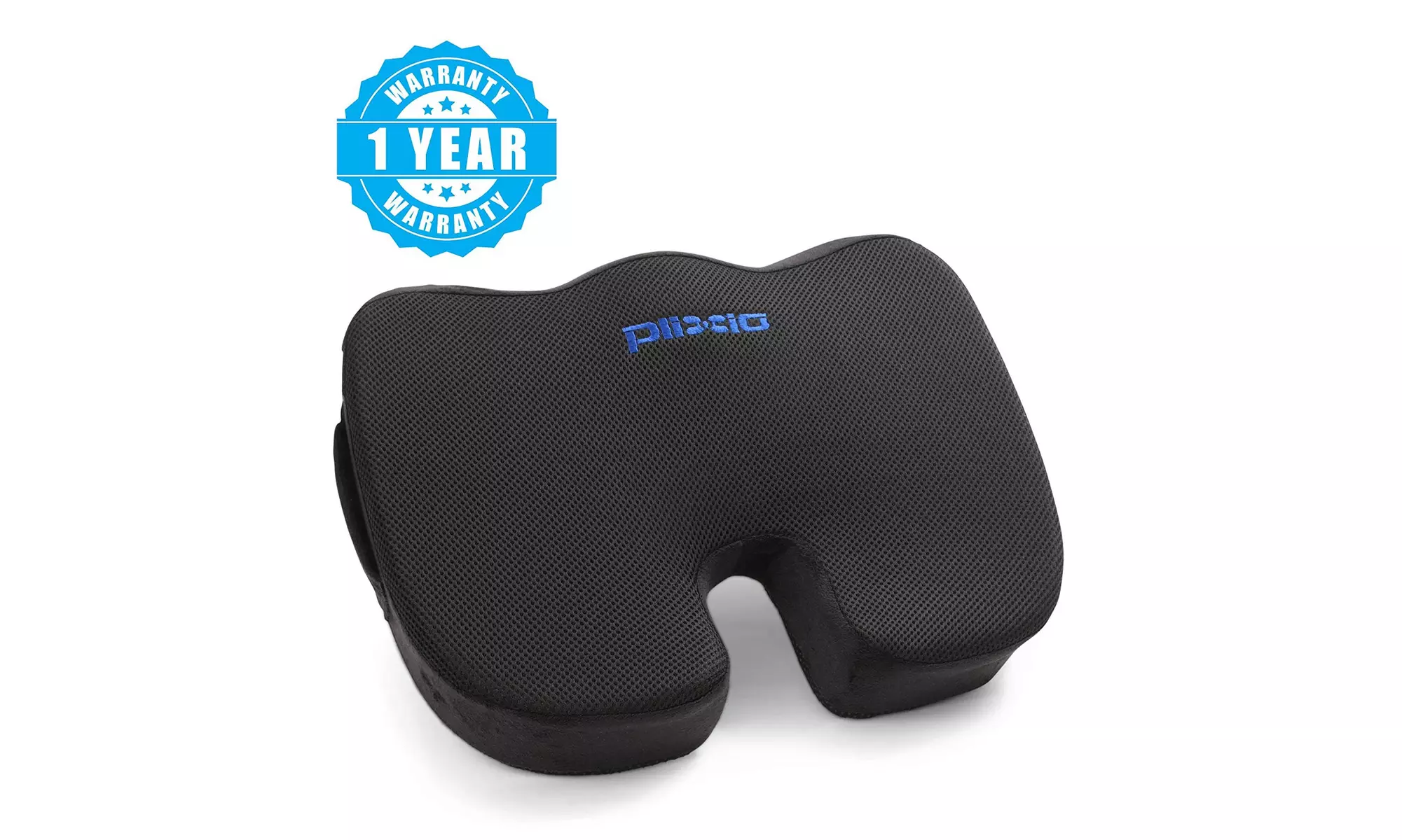 Plixio Memory Foam Seat Cushion - Chair Pillow for Sciatica, Coccyx - Second Medium