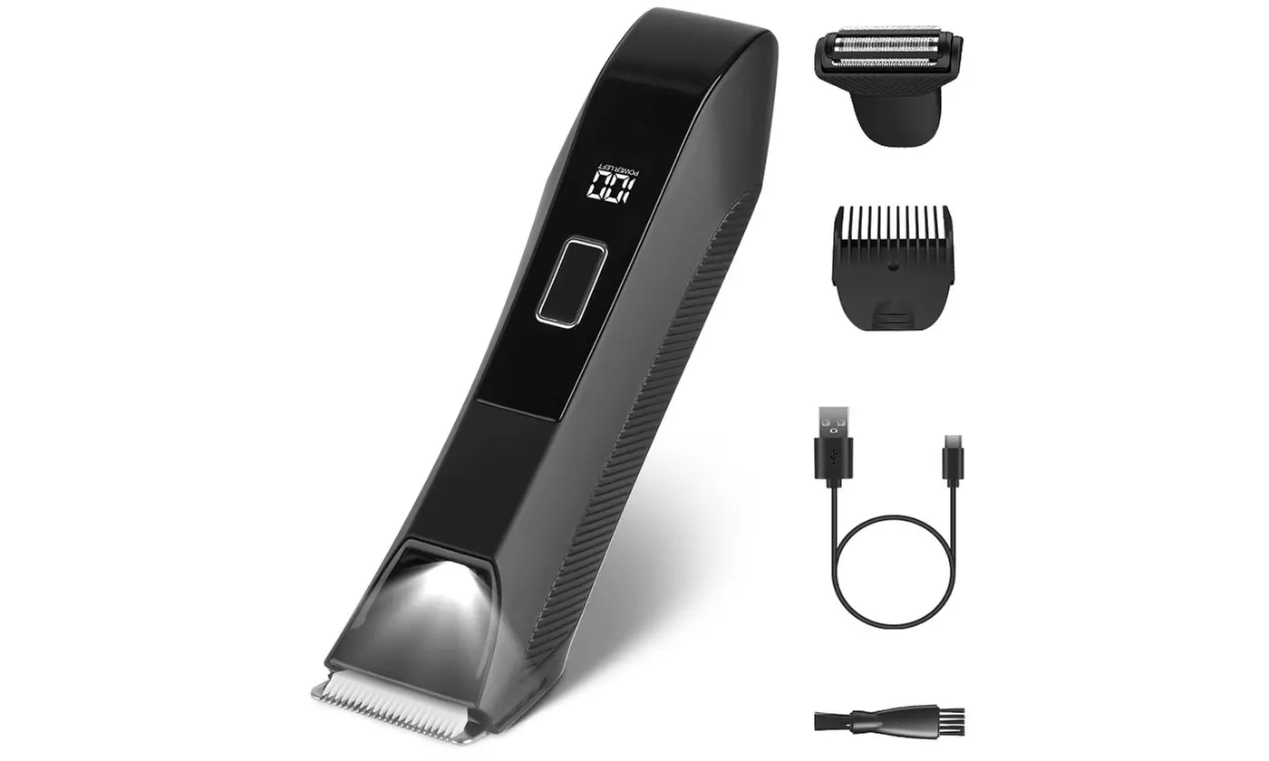 iMounTEK Men's 2-in-1 Cordless Electric Body Hair Trimmer Shaver with LED Light