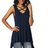 Image 5: Women's Casual Tank Tops Summer Sleeveless Pleated Shirt 