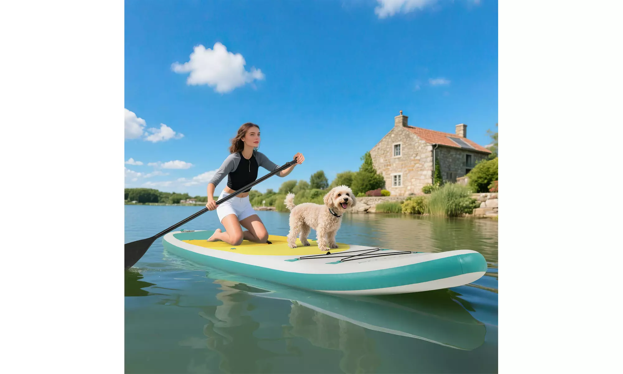 Goplus 11' Inflatable Stand Up Paddle Board whth Accessories Paddle Hand Pump