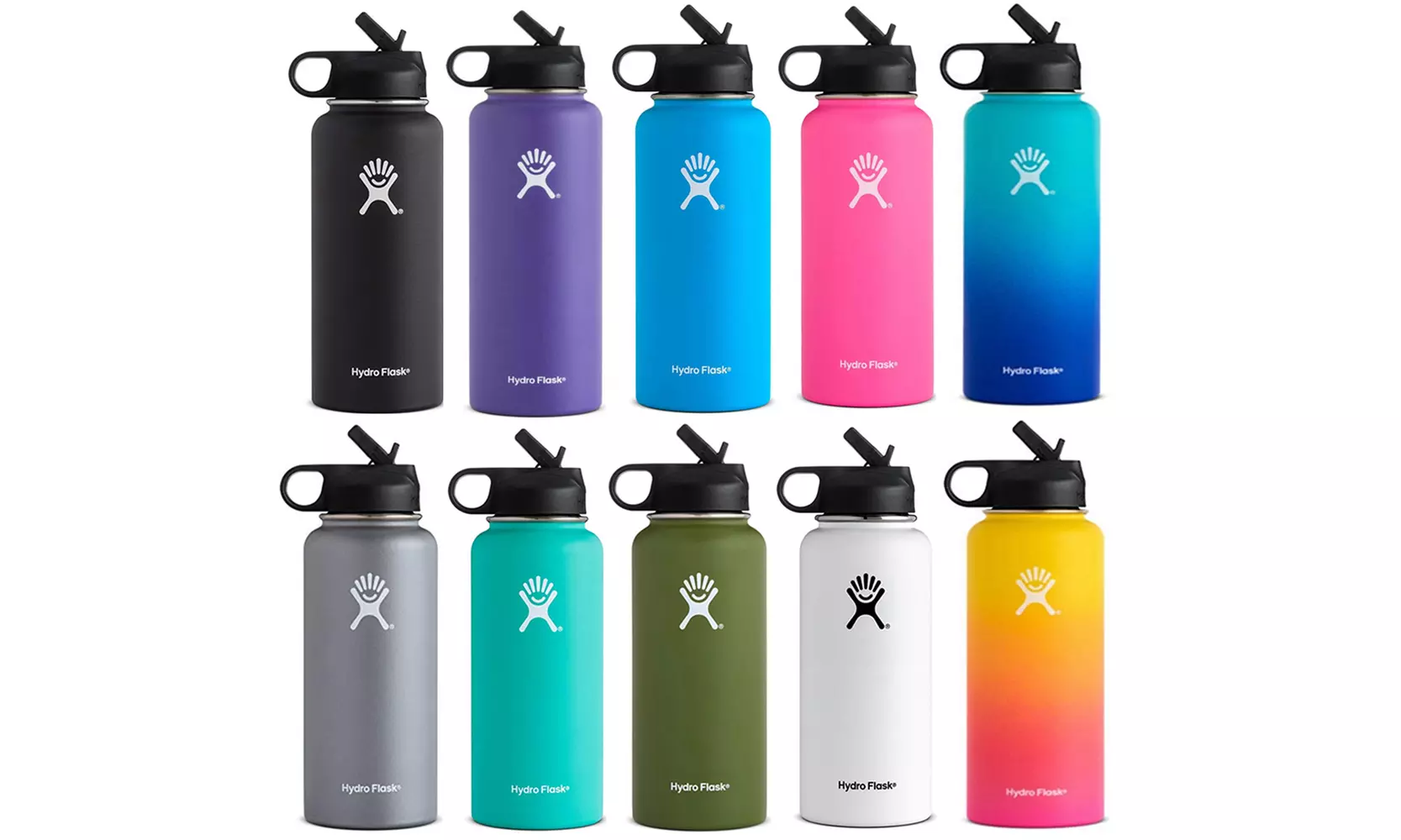Hydro Flask Wide Mouth Water Bottle with BPA Free Straw Lid (32 Oz, 40 Oz.) - Primary Image