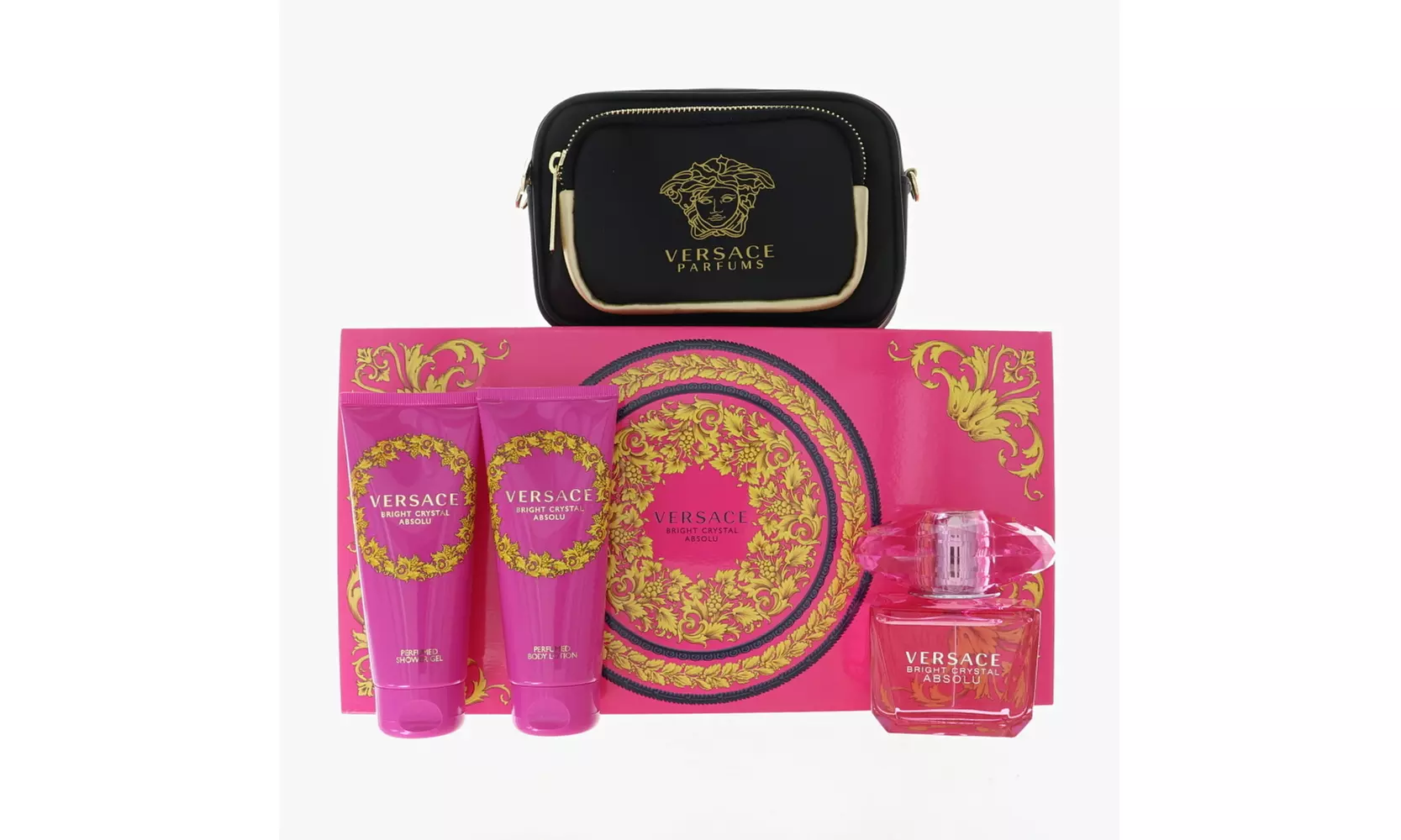 Versace Bright Crystal Absolu by Versace 4 Piece Gift Set - 3.0 oz Eau De Parfum