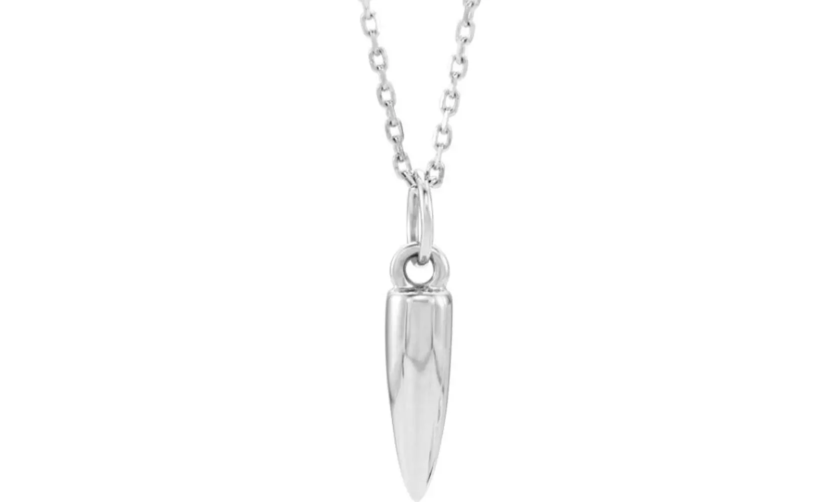 14K White Geometric Necklace - Primary Image