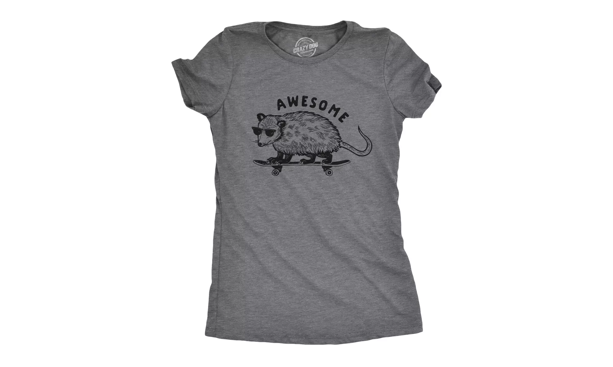 Womens Awesome Possum T shirt Funny Cool 90s Retro Animal Lover Graphic Tee - Primary Image
