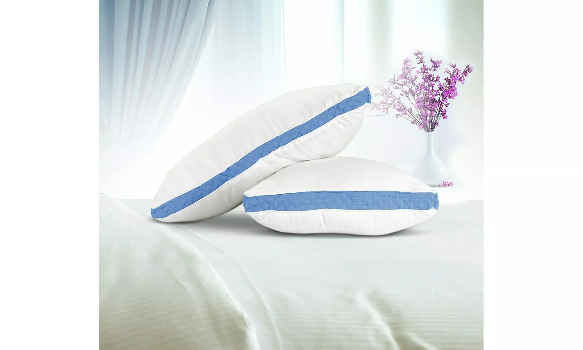 Utopia Bedding Gusseted Quilted Pillow 2 Pack Bed Pillows Side Back Sleepers - Second Medium