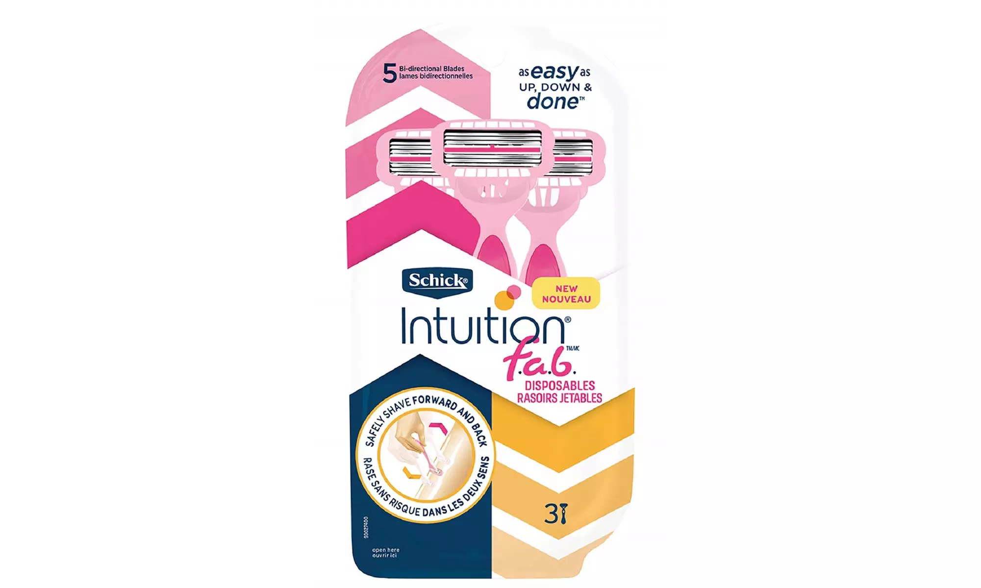 Schick Intuition f.a.b Womens Bi-Directional Disposables Razor - Second Medium