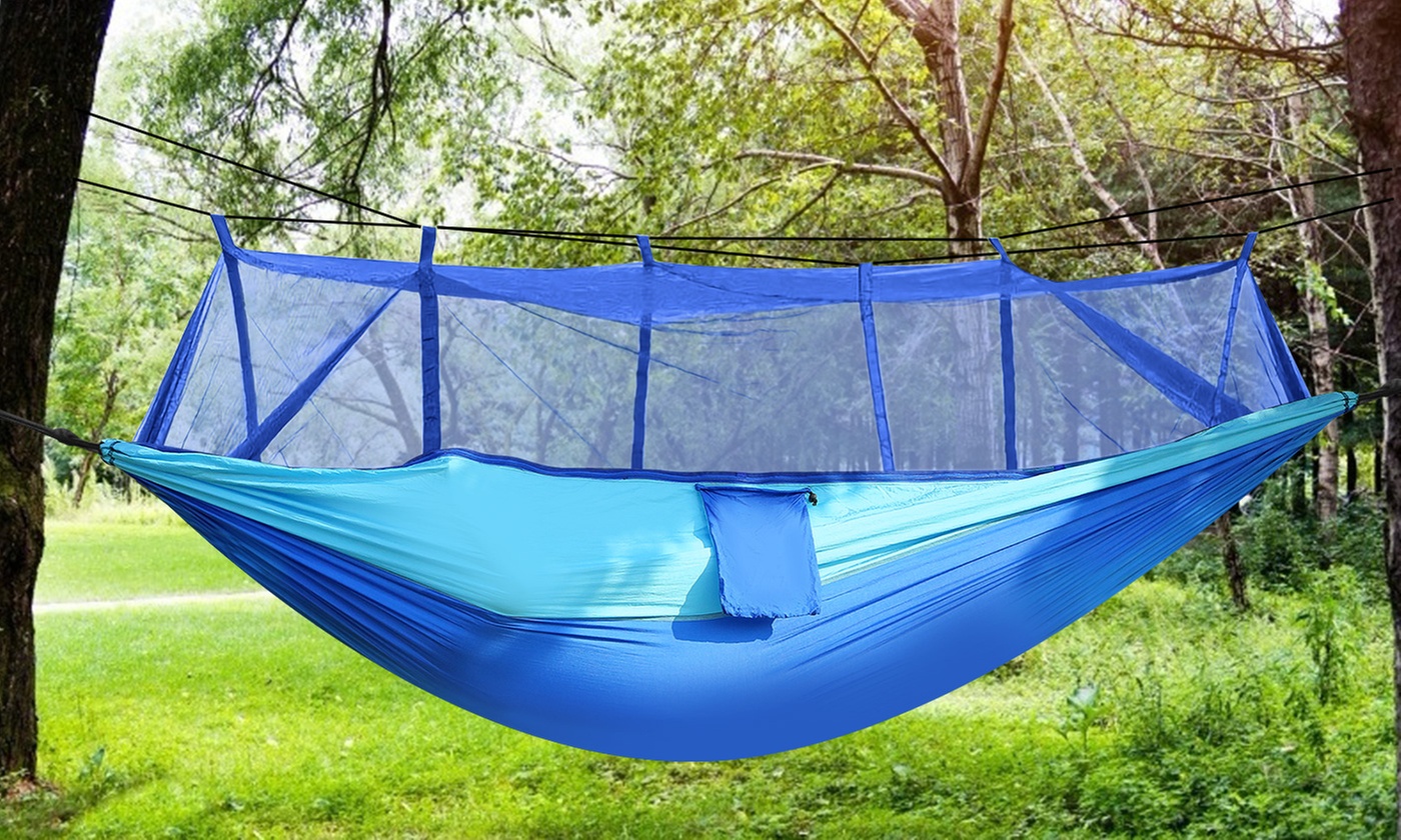 iMounTEK 2-Person Camping Hammock with Mosquito Net & Portable Bag