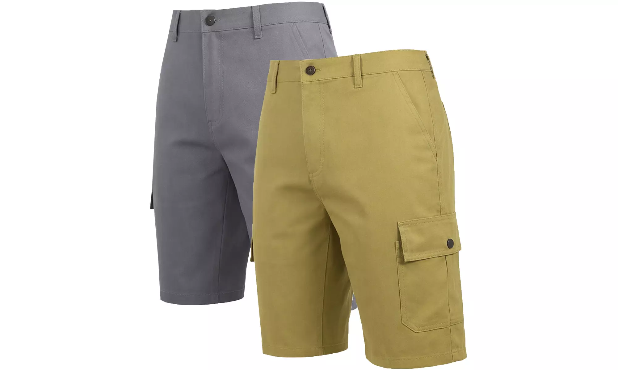 Men's Single and Multi-Pack Cotton Flex Stretch Cargo Shorts (Sizes, 30-40)