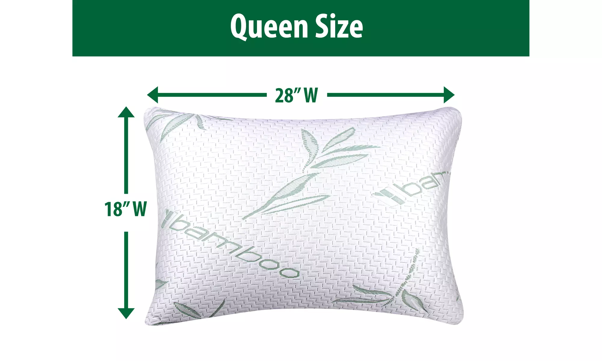 2 Pack Hypoallergenic Memory-Foam Bamboo-Blend Pillows