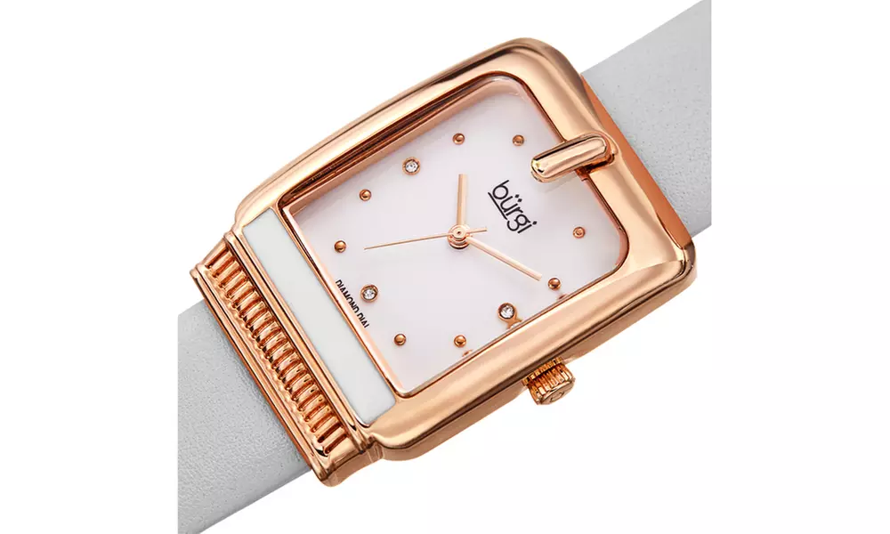 Woman's Burgi Genuine Diamond Watch Collection