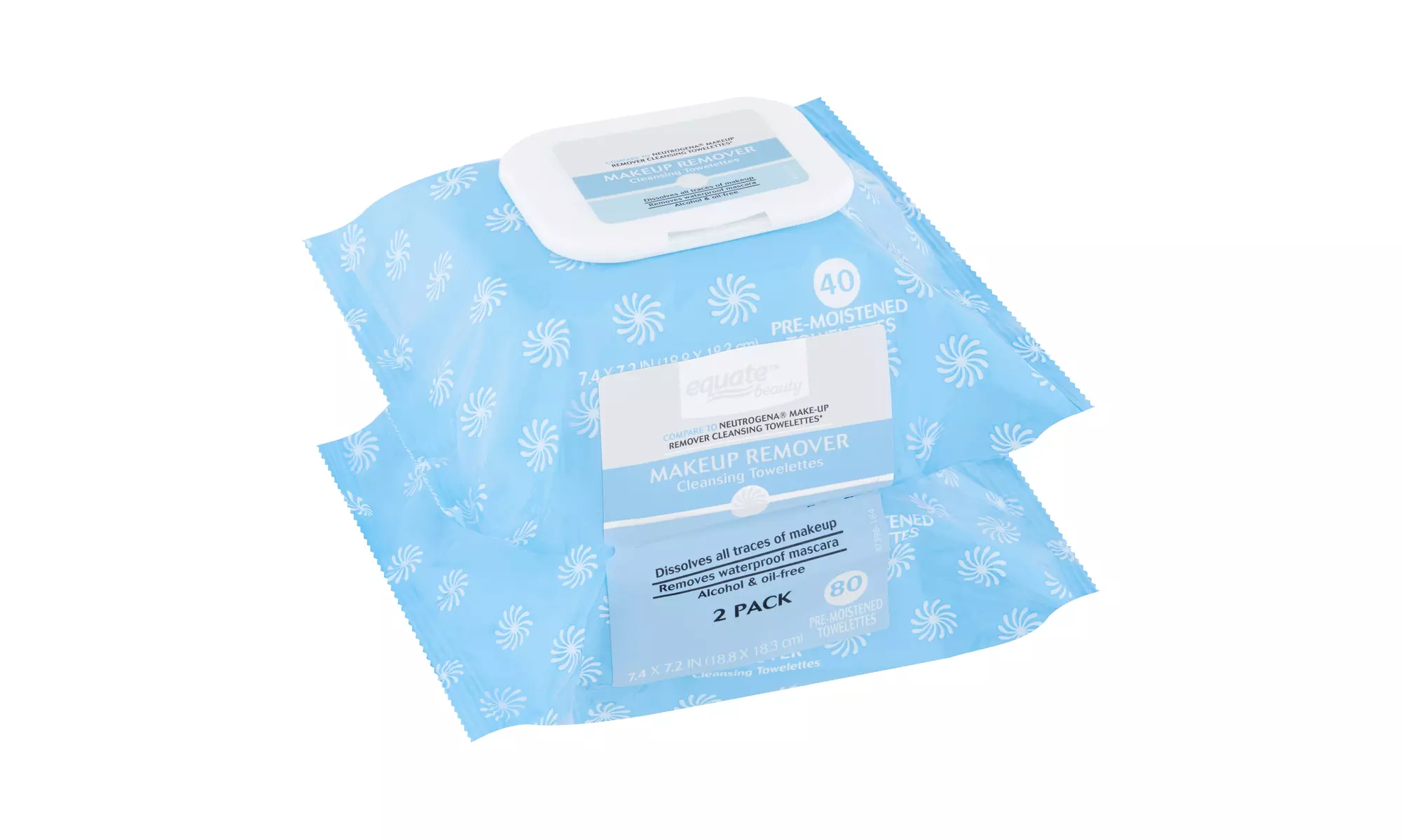 Equate Beauty Makeup Remover Cleansing Towelettes, 80 Count, 2 Pack - Second Medium