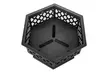 24" Hexagonal Shaped Iron Brazier Wood Burning Fire Pit  for Backyard Poolside - Second Medium