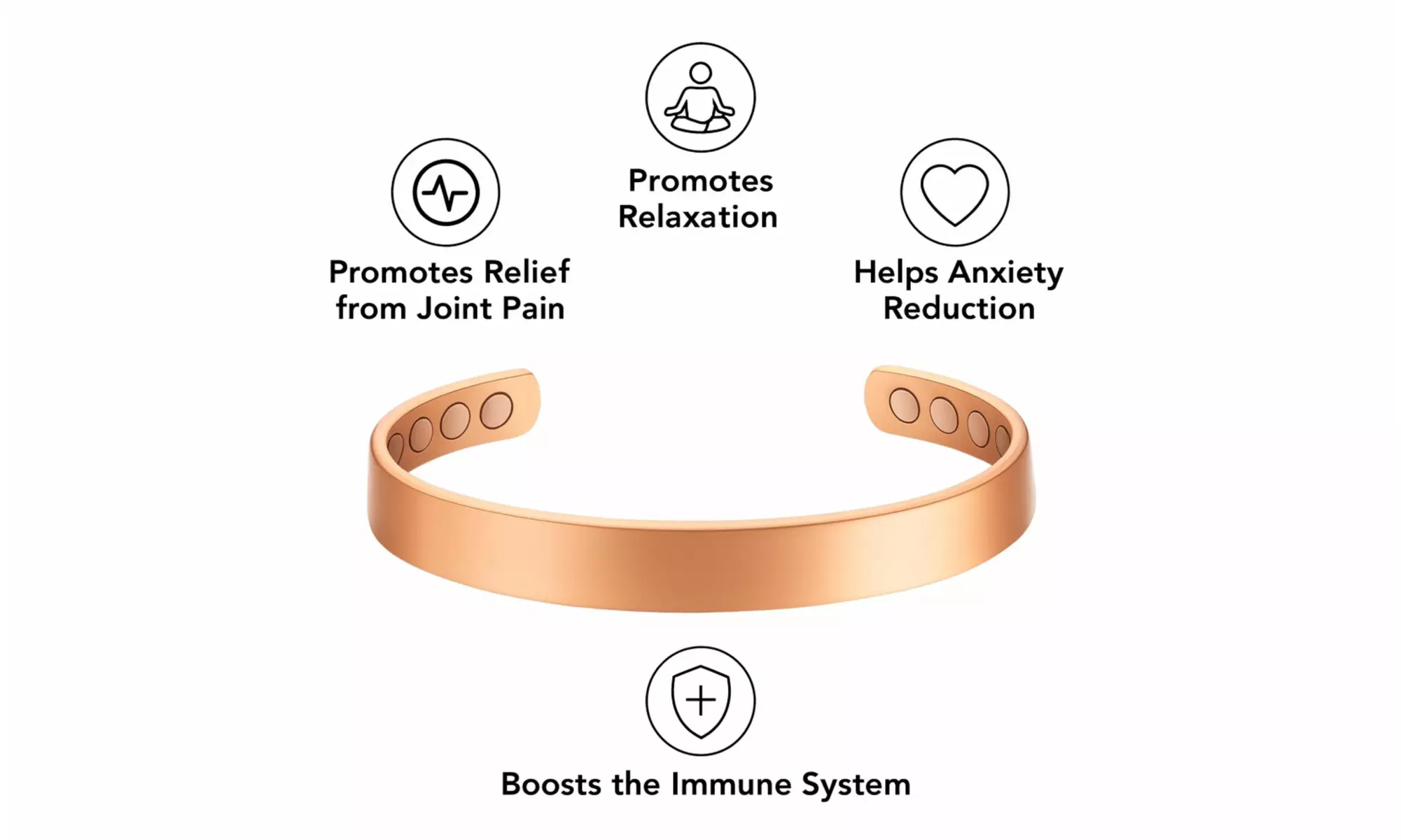 Copper Magnetic Therapy Bracelet - Durable Copper Healing Energy Band