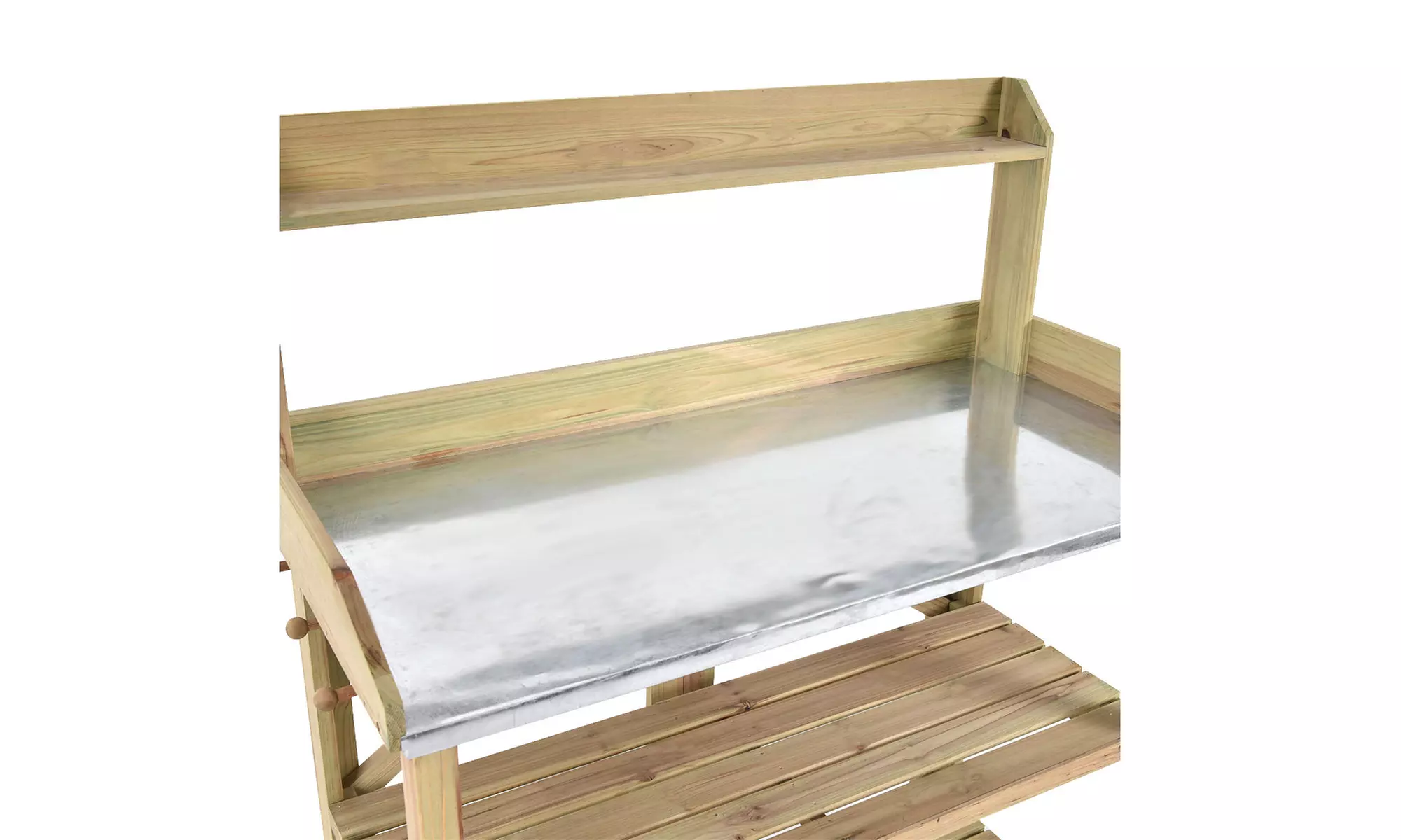 Outdoor Garden Wooden Potting Work Bench Station Planting Workbench W/ 3 Shelf